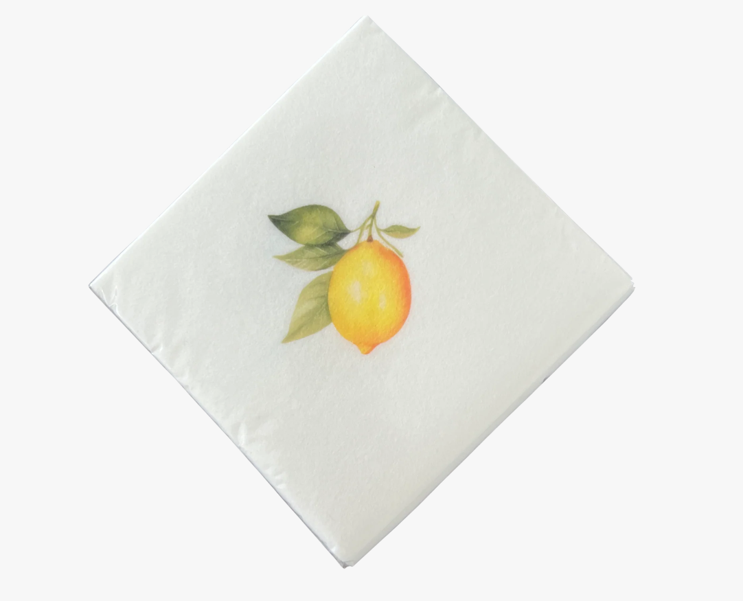Lemon Cocktail Napkin Gift Set