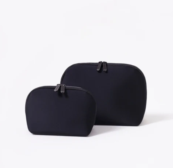 Black Makeup Pouch Set