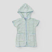 Sea Foam Gingham Kids' Cover Up