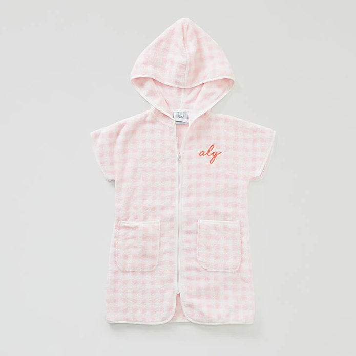 Light Pink Gingham Kids' Cover Up