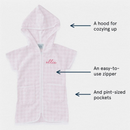 Light Pink Gingham Kids' Cover Up