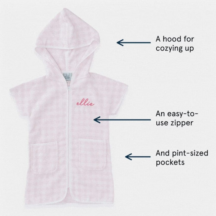 Light Pink Gingham Kids' Cover Up