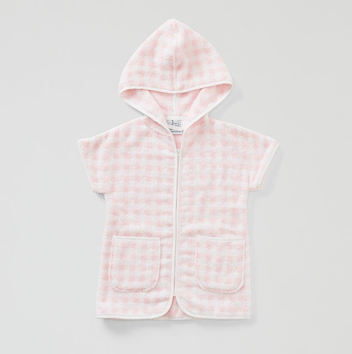 Light Pink Gingham Kids' Cover Up