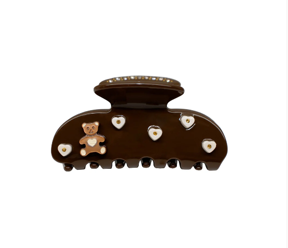 Toasted Teddy Sweetheart Hair Clip