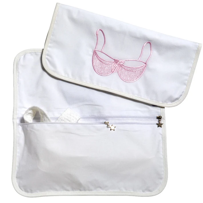 Beige Travel Lingerie Bag