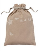 Natural Linen Drawstring Lingerie Bag