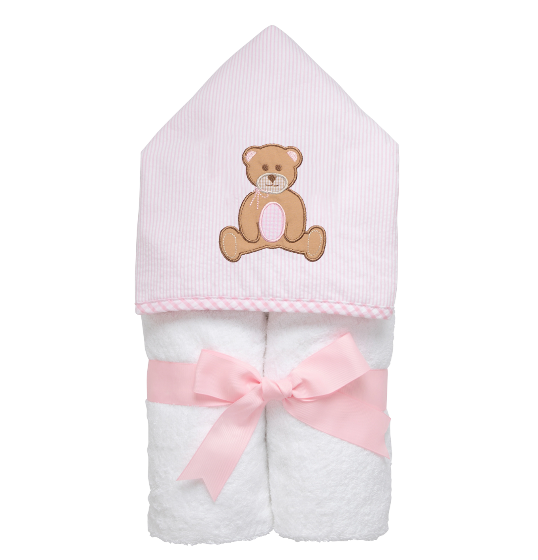 Pink Teddy Everykid Hooded Towel