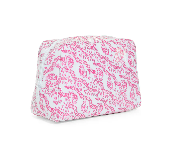 Pink Heart Luxe Gloss Wash Bag