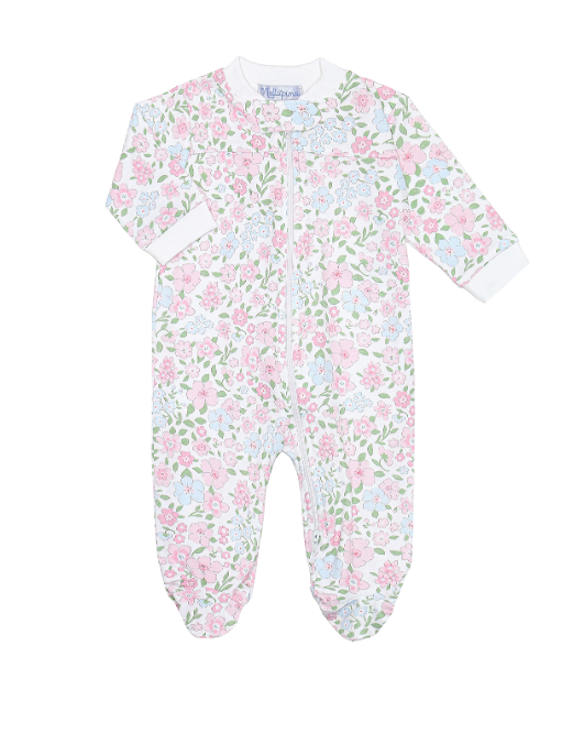 English Garden Zipper Footie