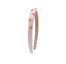 Pink Satin Daisy Thin Headband