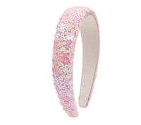 Pink Flat Sequin Flower Headband