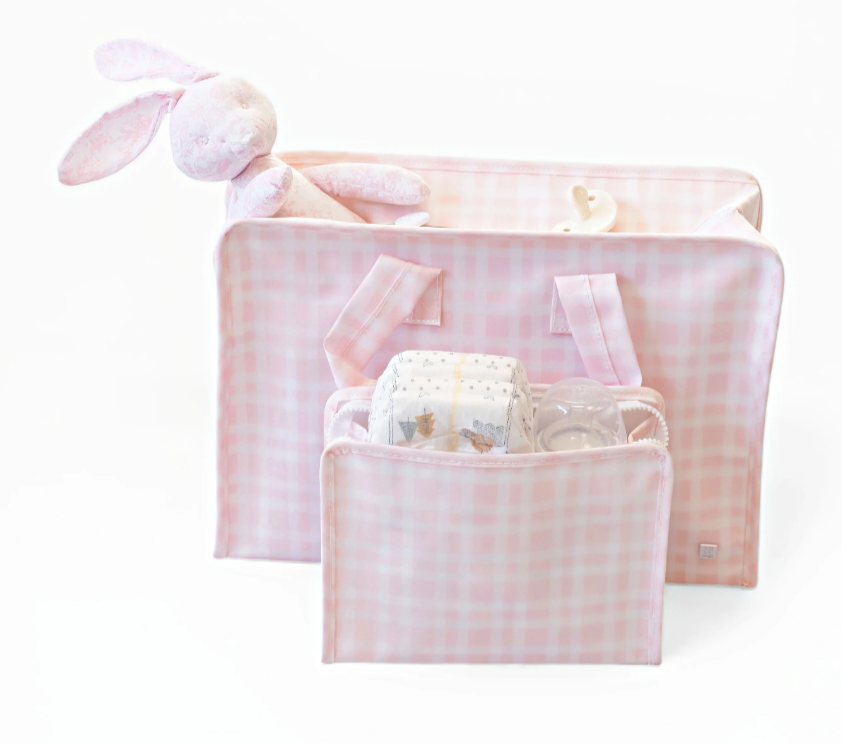 Pimlico Plaid Pink Overnight Tote