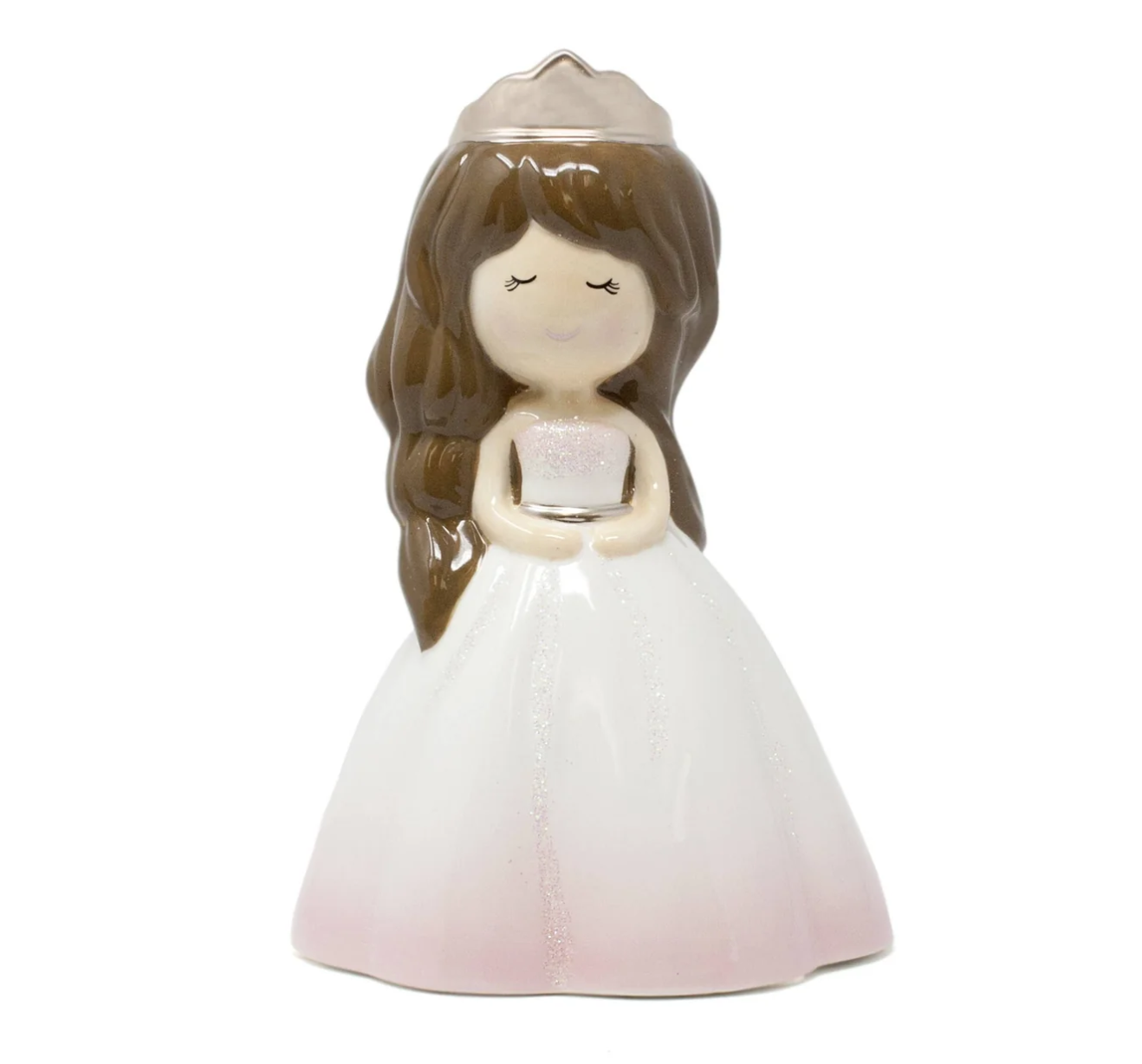 Princess Alexandria Brown Hair Piggy Bank