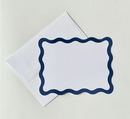 Wavy Navy Motif Stationery