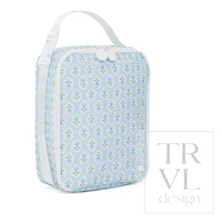 Petite Fleur Blue Square Lunchbox