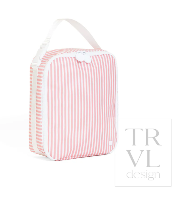 Pimlico Stripe Dusty Rose Square Lunchbox
