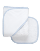 Small Blue Check Baby Hooded Towel & Washcloth Set