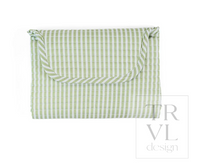 Quilted Pimlico Stripe Sage Changing Mat