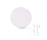 Quilted Pimlico Stripe Pink Jewel Round