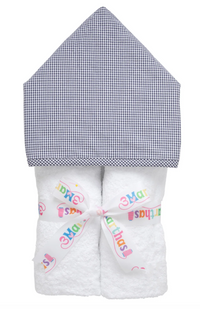 Small Navy Check Everykid Hooded Towel