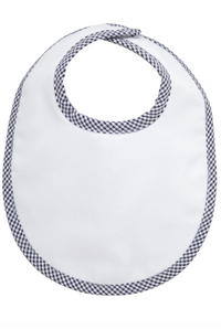 Navy Check Basic Bib
