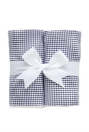 Small Navy Check Burp Cloth Set