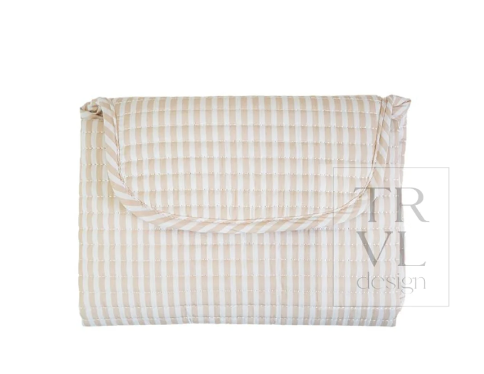 Quilted Pimlico Stripe Sand Changing Mat