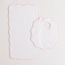 Embroidered Dots Bib & Burp Set