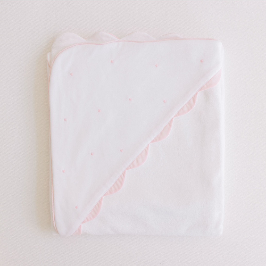 Embroidered Dots Hooded Towel