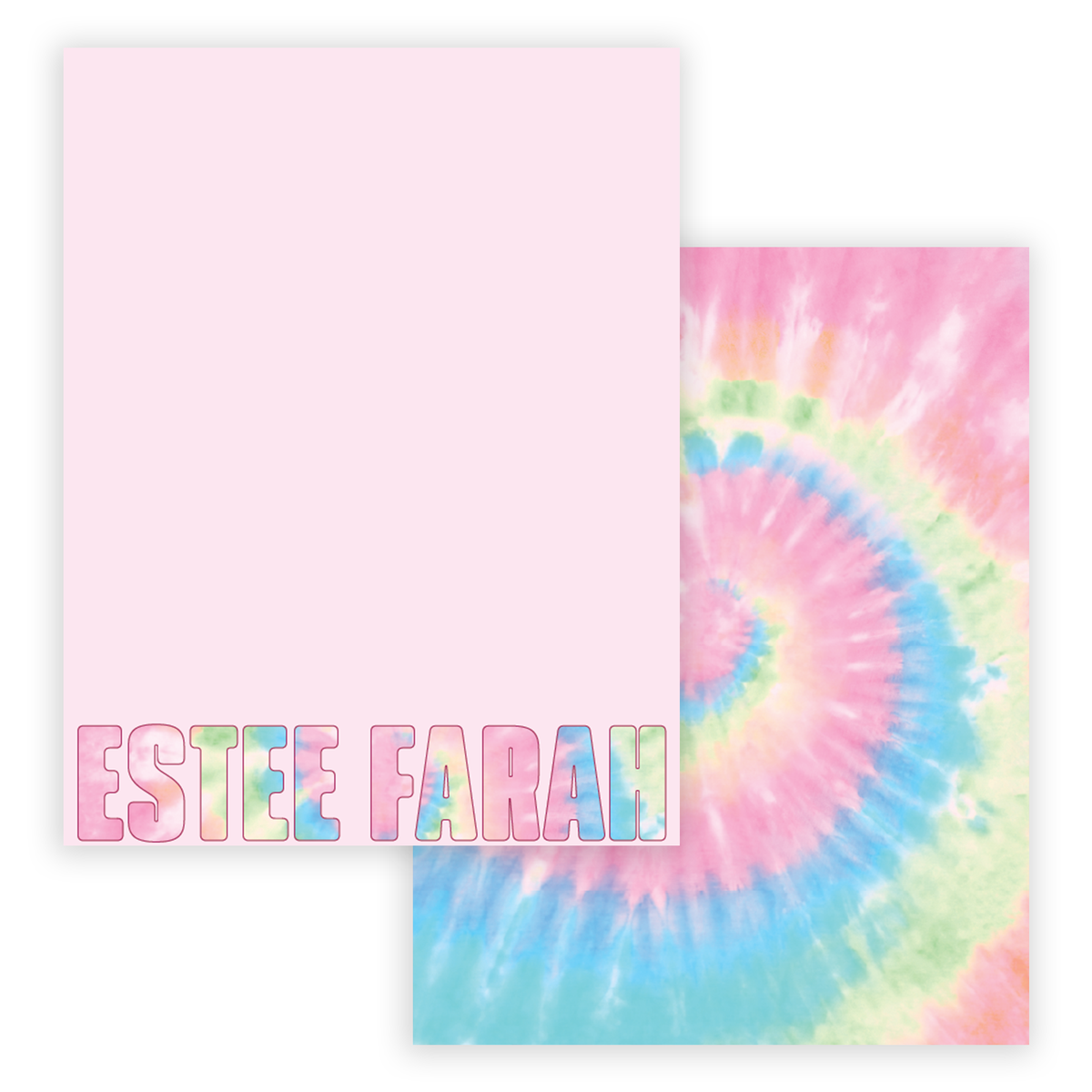 Tie Dye Personalized Stationery