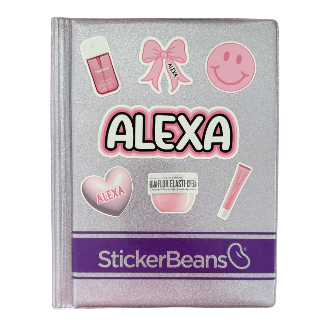 Pink Sticker Bean Personalized Sticker Beans Book – SBT Stitches