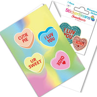 Sweethearts® Greeting Card with 2" Rhinestone Sticker