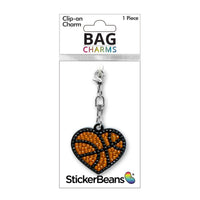 Basketball Rhinestone Bag Charm