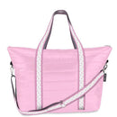 Pink Puffer Tote Heart Strap