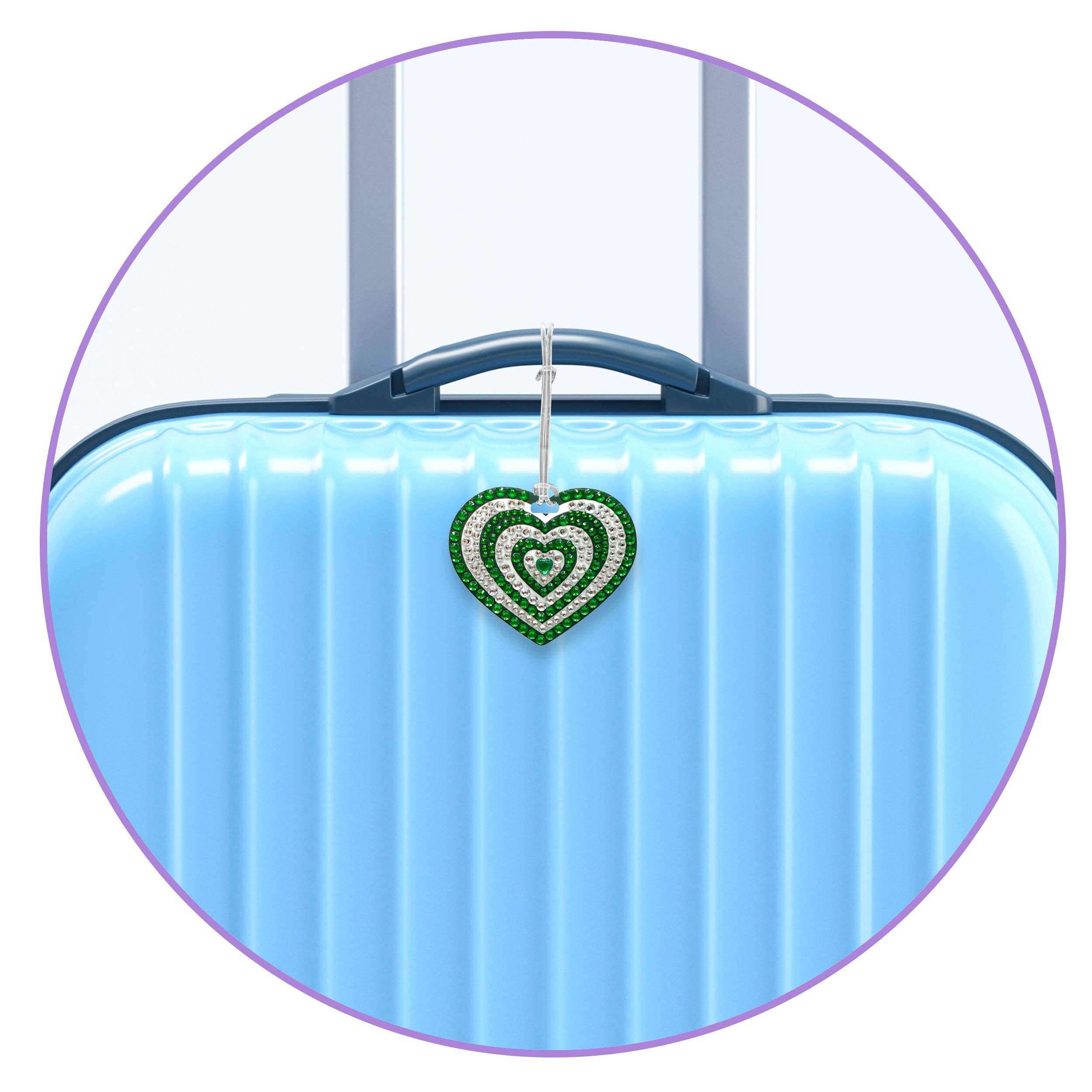 Green Spirit Rhinestone Bag Tag