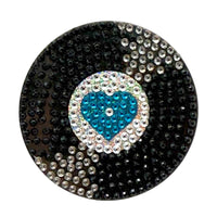 Record 2" Rhinestone StickerBean