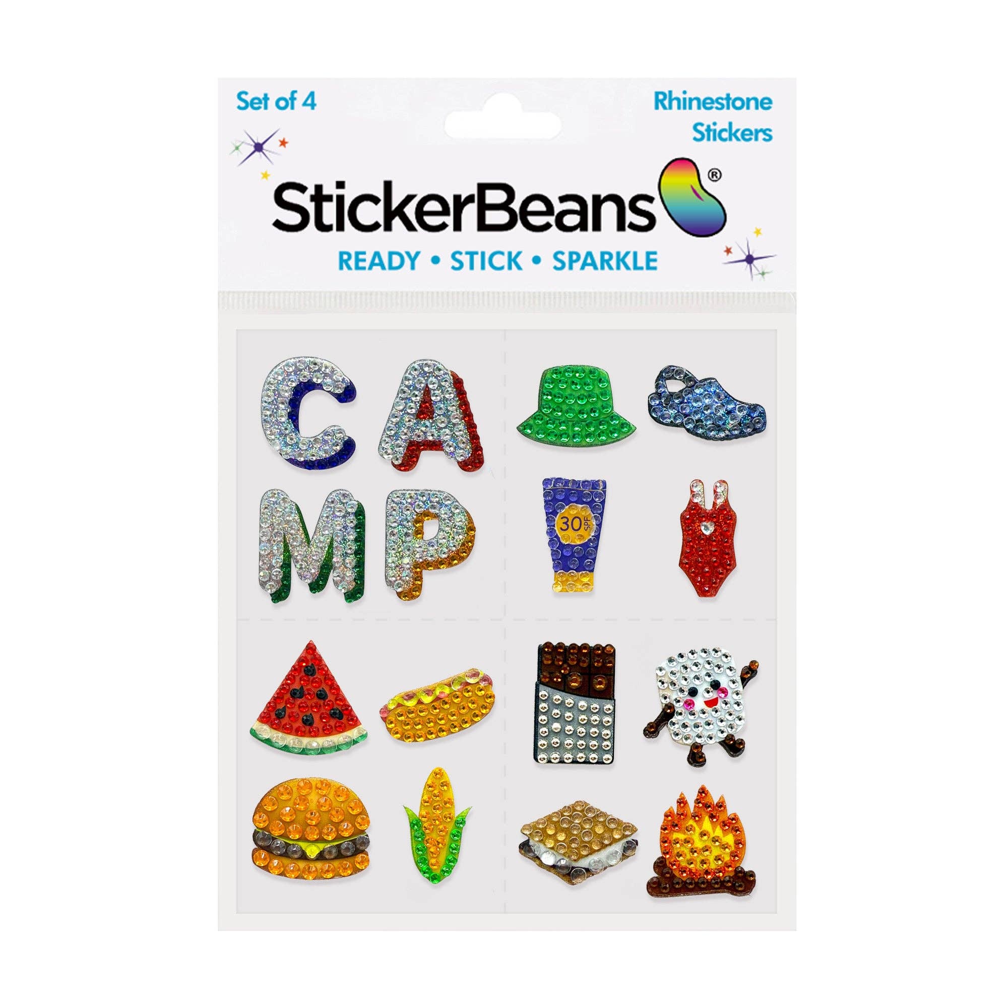 Summer 365 Set of 16 Rhinestone StickerBeanMultipack