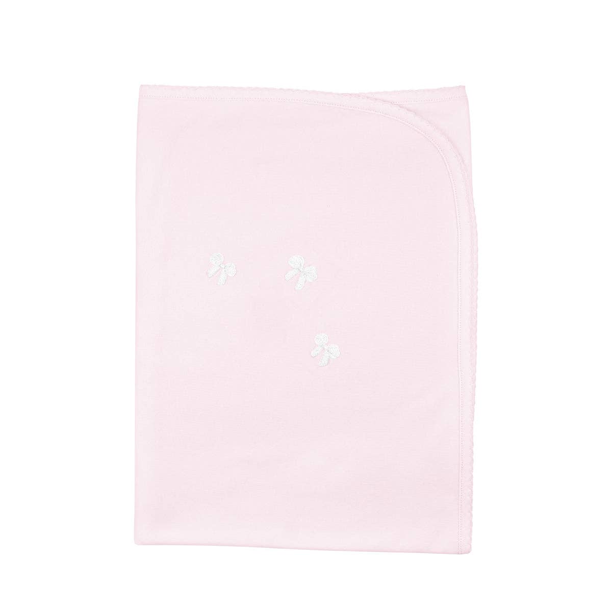 Stripe Bows Embroidery Blanket