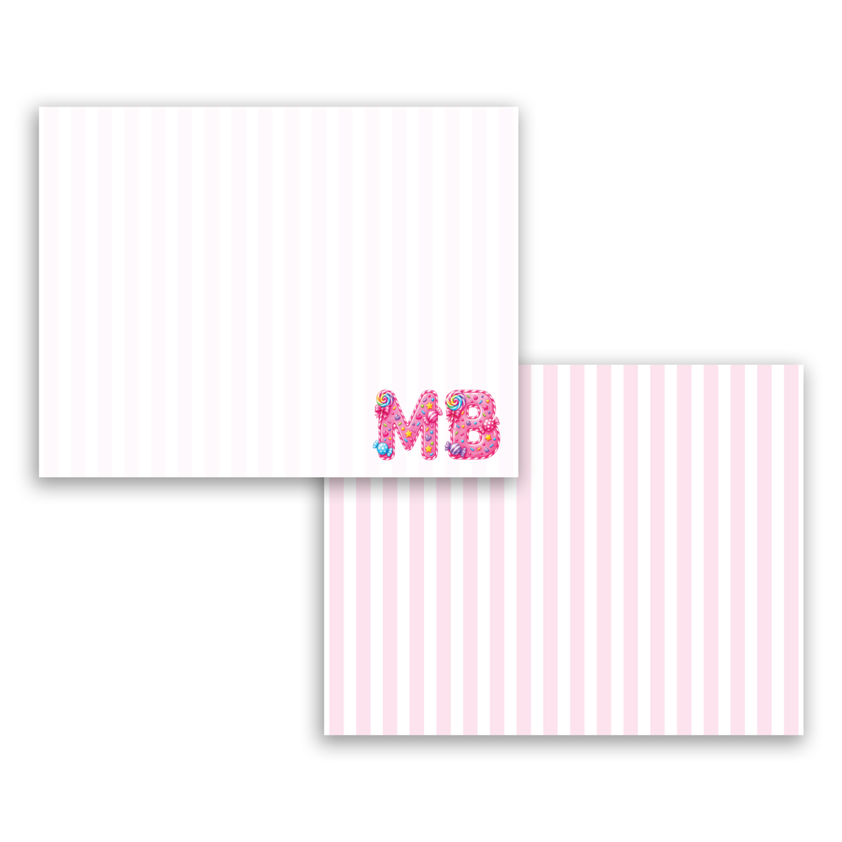 Candy Initials Personalized Stationery