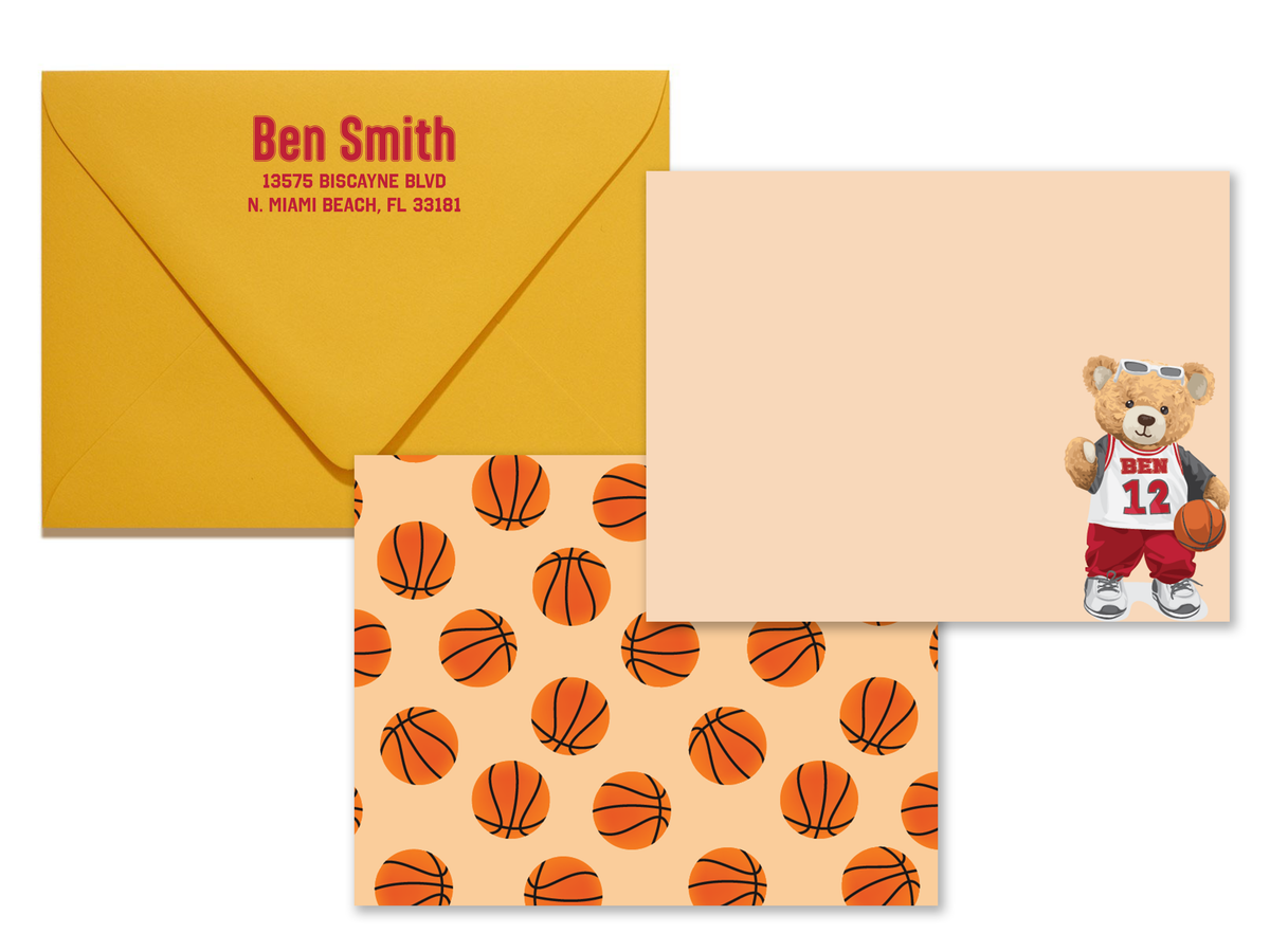 Courtside Cub Personalized Stationery