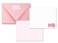 Candy Initials Personalized Stationery
