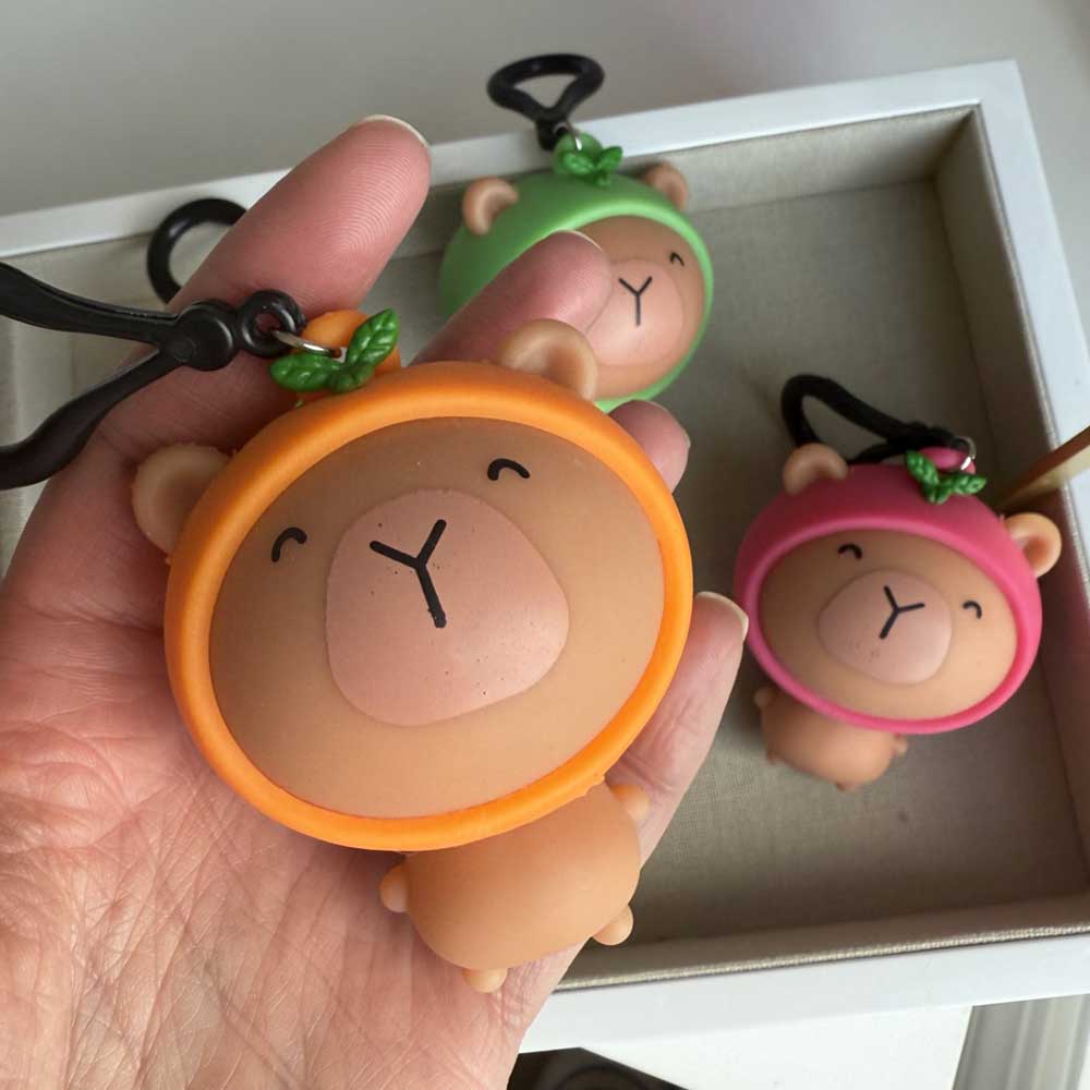 Fo Sqweezy Capybara Squish Keychains
