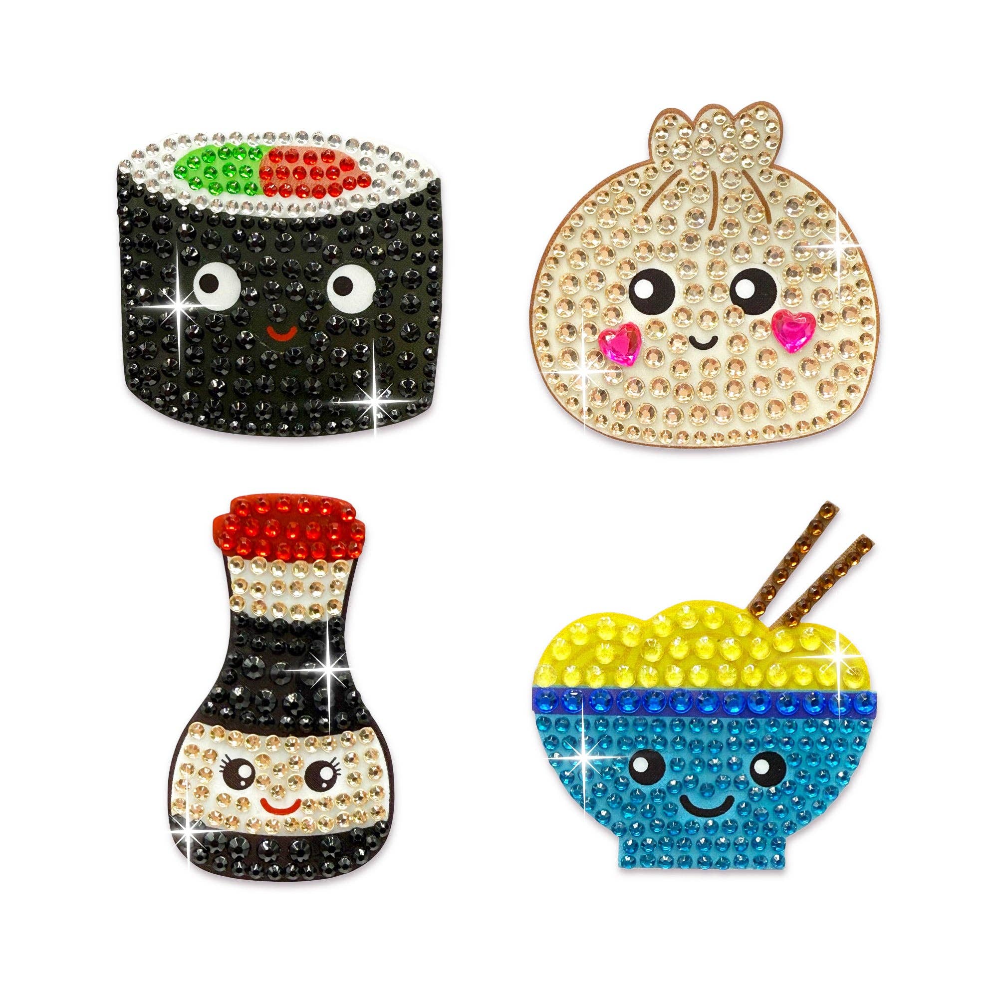 Savory & Sushi Set of 4 2" Rhinestone StickerBean