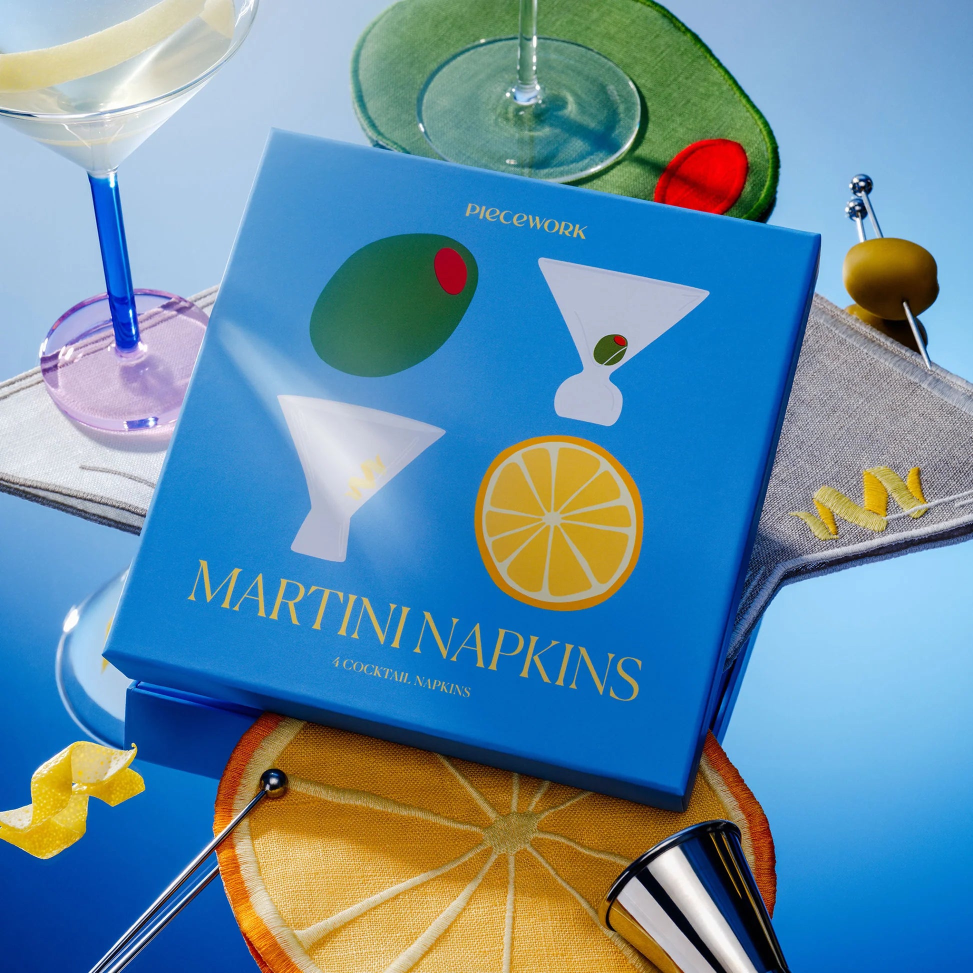 Martini Cocktail Napkins - Set Of 4