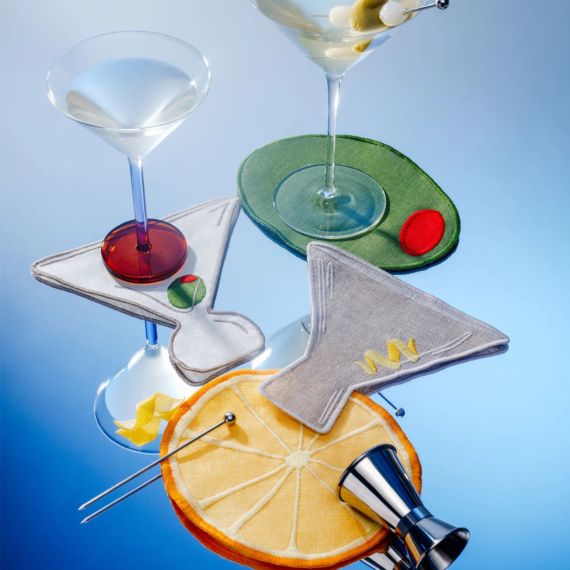 Martini Cocktail Napkins - Set Of 4
