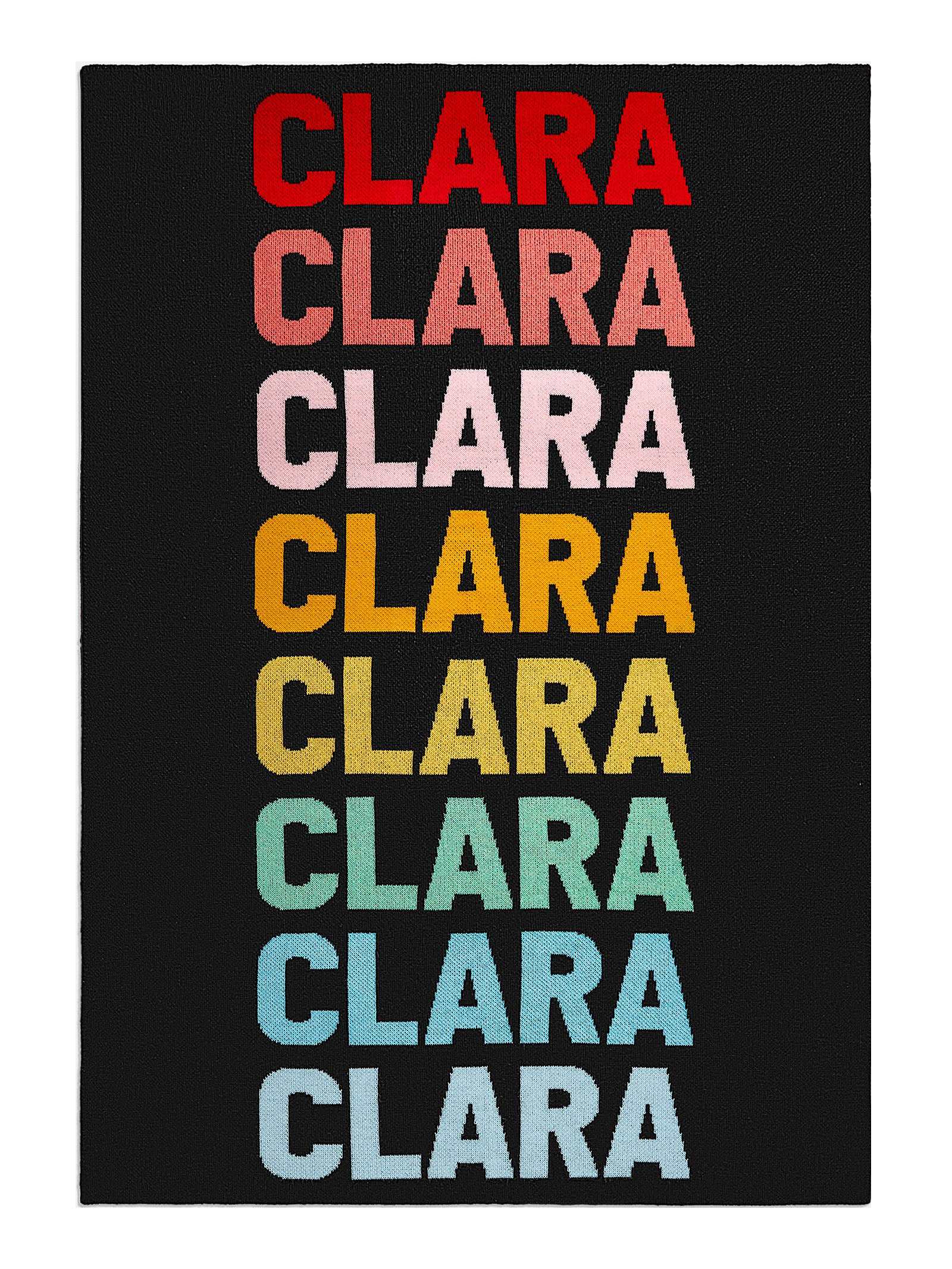 Ombre Block Name Custom Blanket