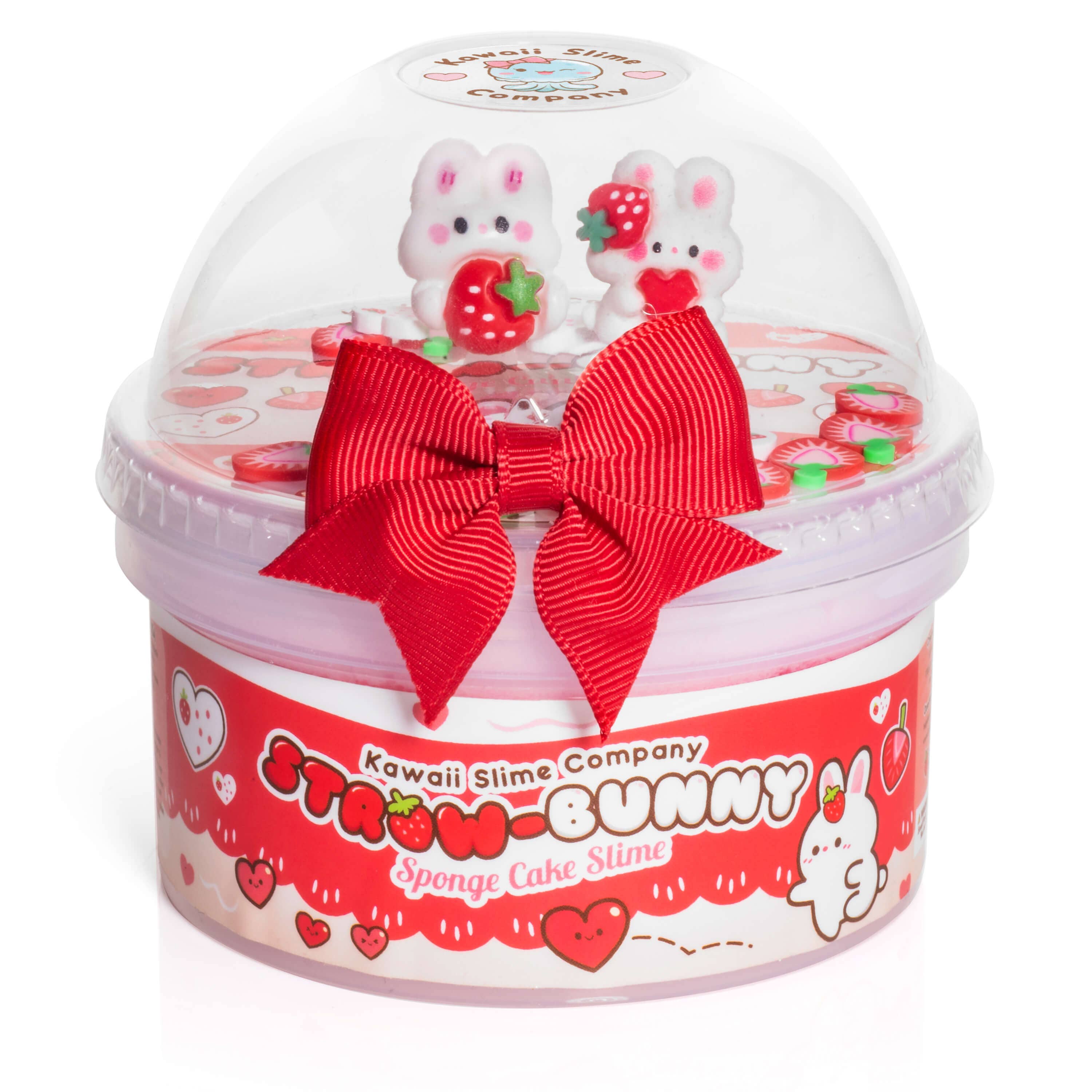 Straw-Bunny Sponge Cake Cloud Slime (4pcs/case)