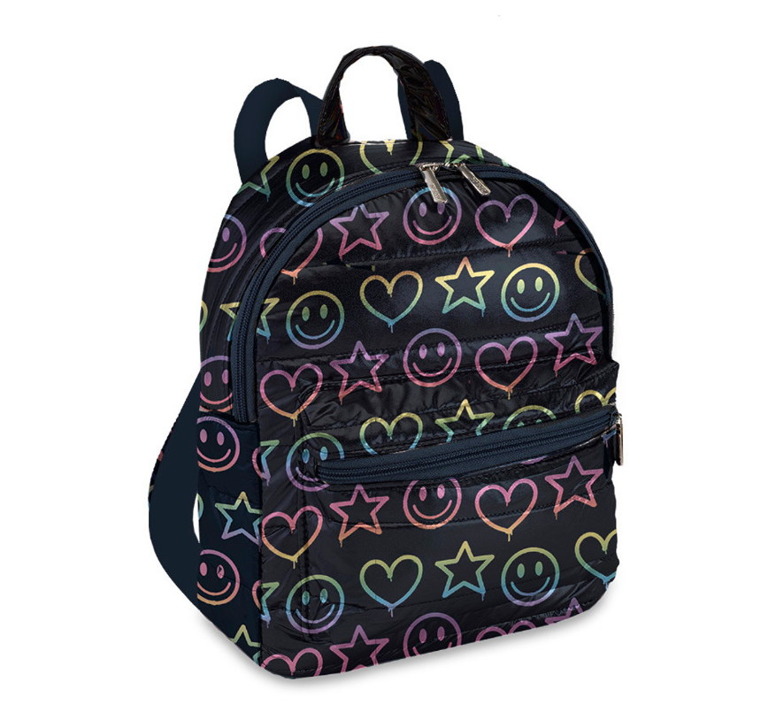 Drip Heart Puffer Mini Backpack