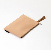 Tan Oversized Wristlet Pouch