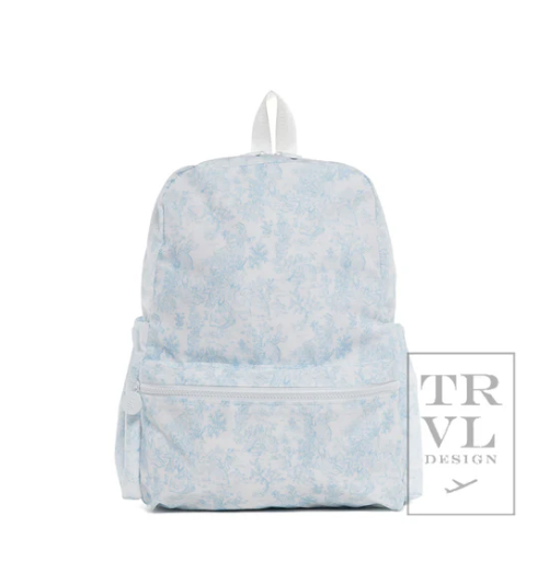 Bunny Toile Blue Backpack